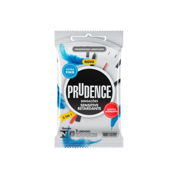 Preservativo Sensitive Retardante Com 3 Unidades Prudence